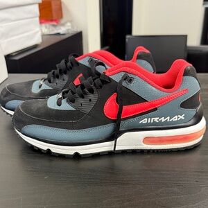 Nike Air Max Black Red Gray Sneakers